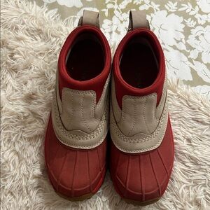 L.L. Bean Red and Tan Storm Chaser all weather boots